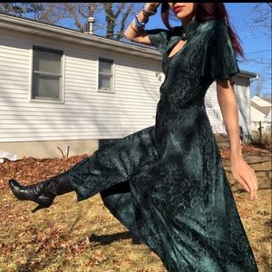 Vintage Green Emerald Victorian Corset Dress